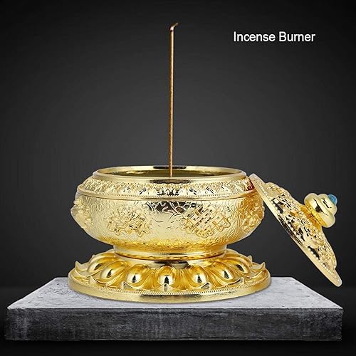 Miniatura 4 de Adorno artesanal a prueba de óxido, soporte de incienso, incensario, quemador de incienso de humo de aleación de aluminio para decoración del hogar
