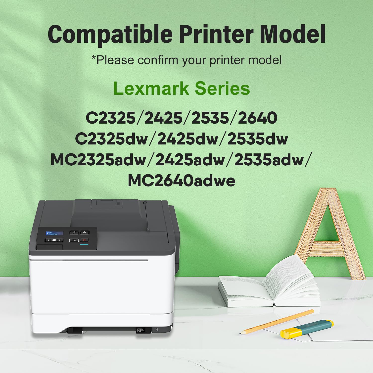 C2320 Cartuccia toner compatibile lexmark C2320 Cartuccia di toner per stampante lexmark C2325 C2325dw C2535dw C2425 MC2425adw MC2535adwe MC2640adwe MC2535 MC2425