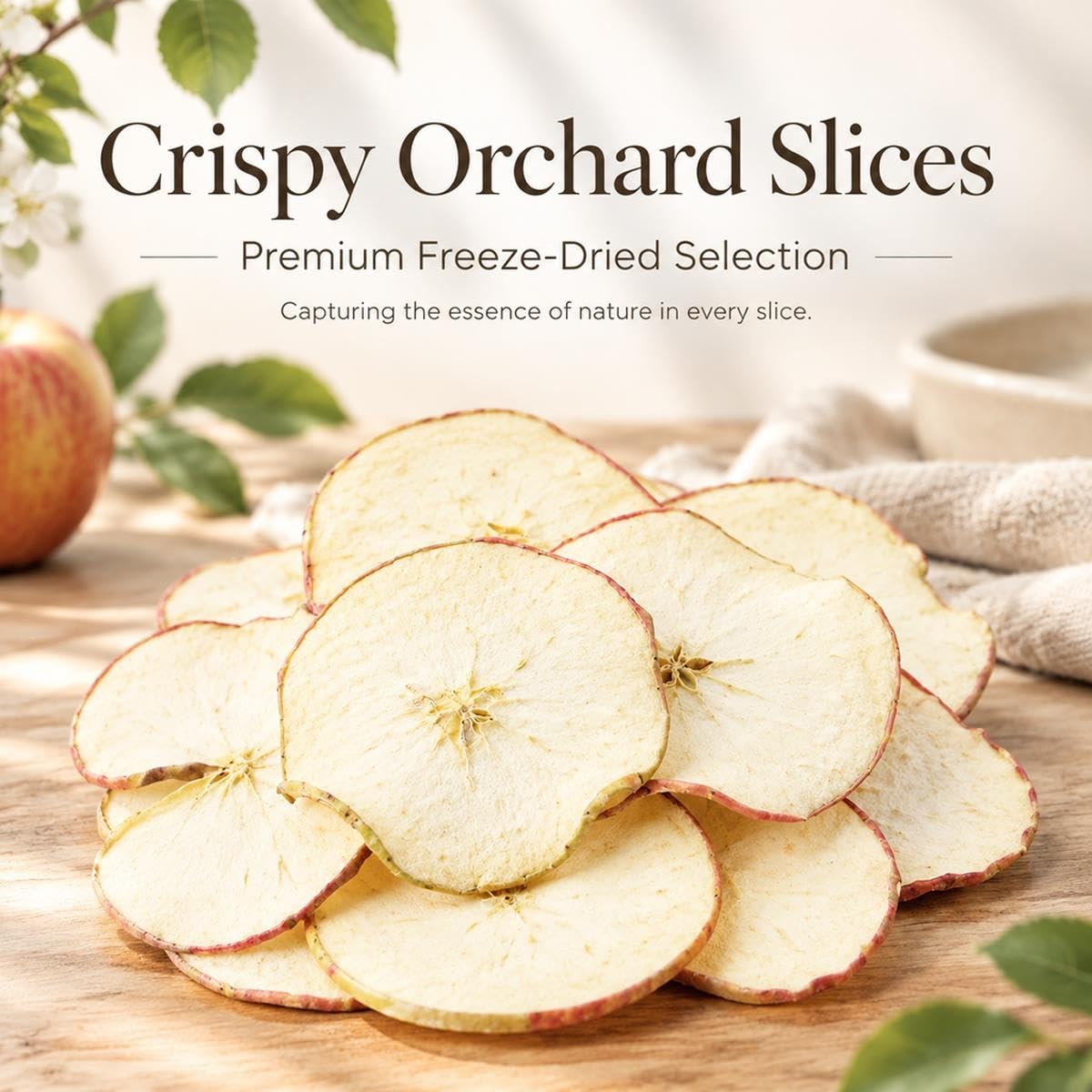 Rodajas de Manzana Liofilizada 500g - Enteras Crujientes Frutal Snack