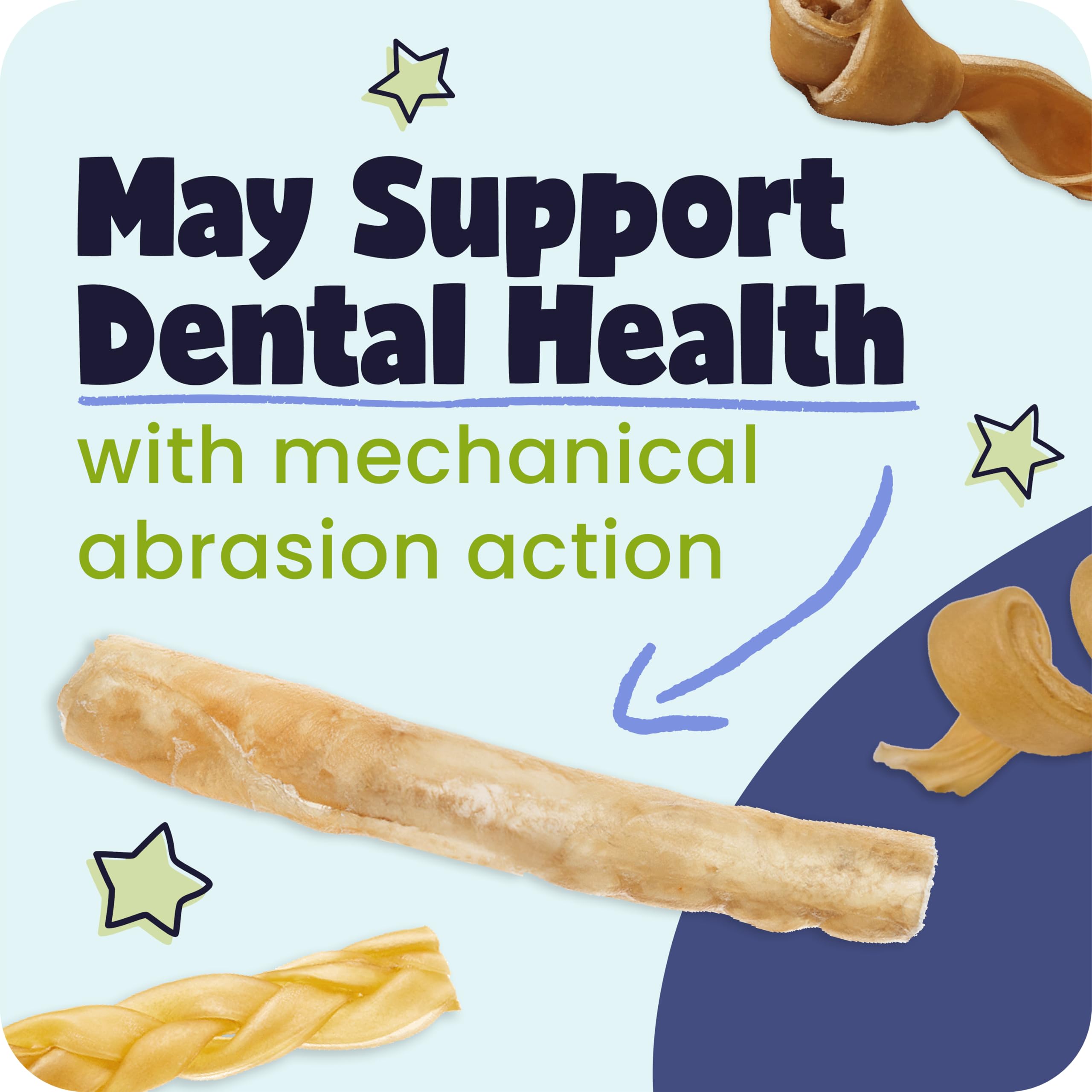 Pawstruck Natural Large Collagen Stick Springs for Dogs - Vet-Approved Long Lasting Alternative to Traditional Rawhide & Bully Sticks with Glucosamine & Chondroitin - 4 Pack - Packaging May Vary