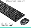 Logitech MK270 Wireless Keyboard Mouse Set, Full Size, Mouse Suitable for Right and Left Hand Use, 10 m Usage Distance, Liquid Spill Resistant, Turkish Q Keyboard, Black
