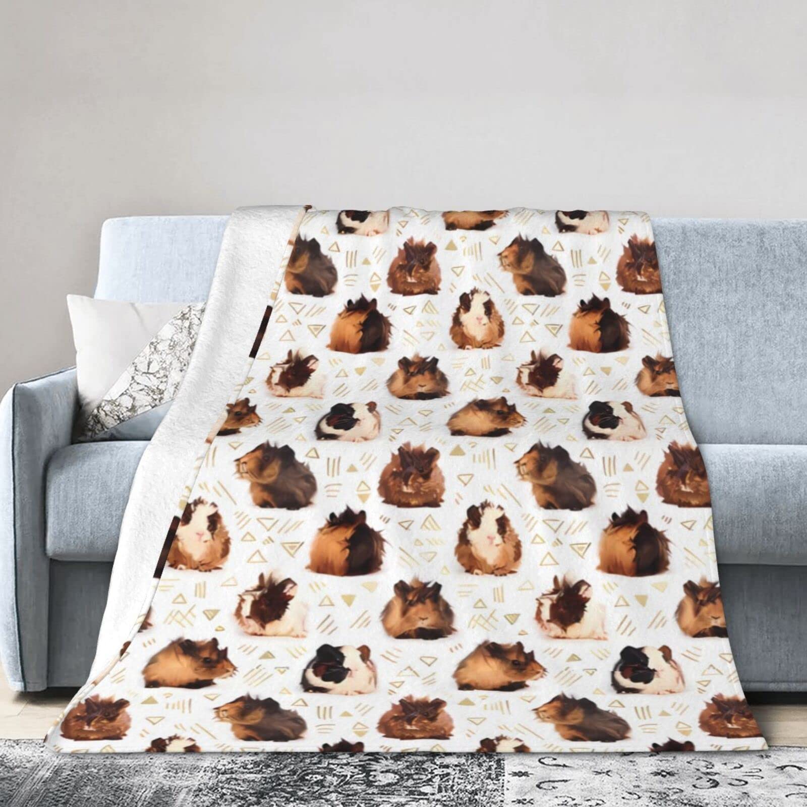 Couverture pour cochons d'Inde plaid micro polaire chaud grand format DTGPRO 203 x 152 cm