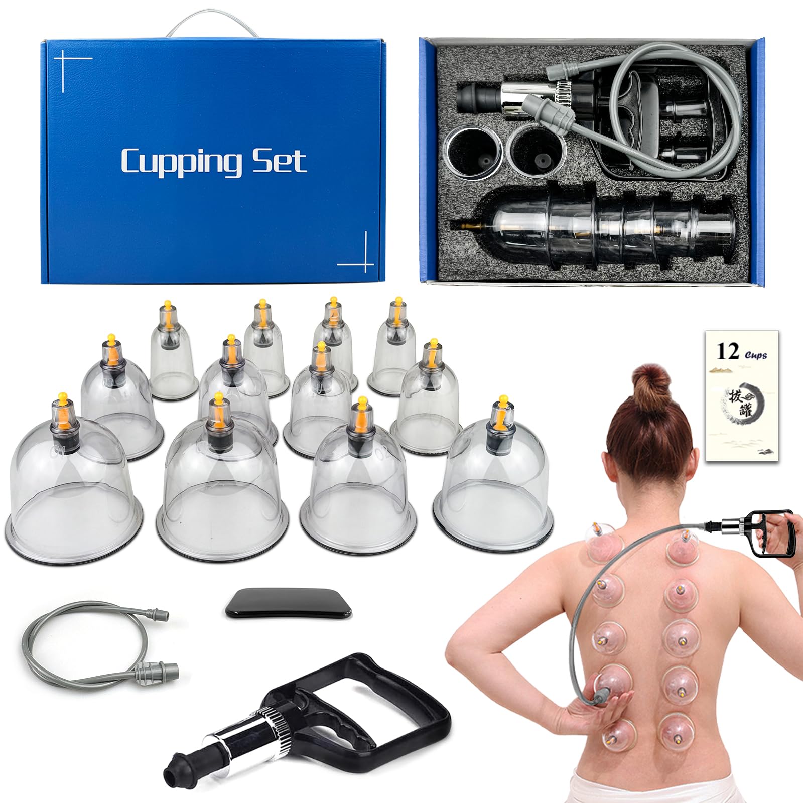 Amazon.com: DEFUNX Cupping Set, 12 Cups Cupping Kit for Massage 