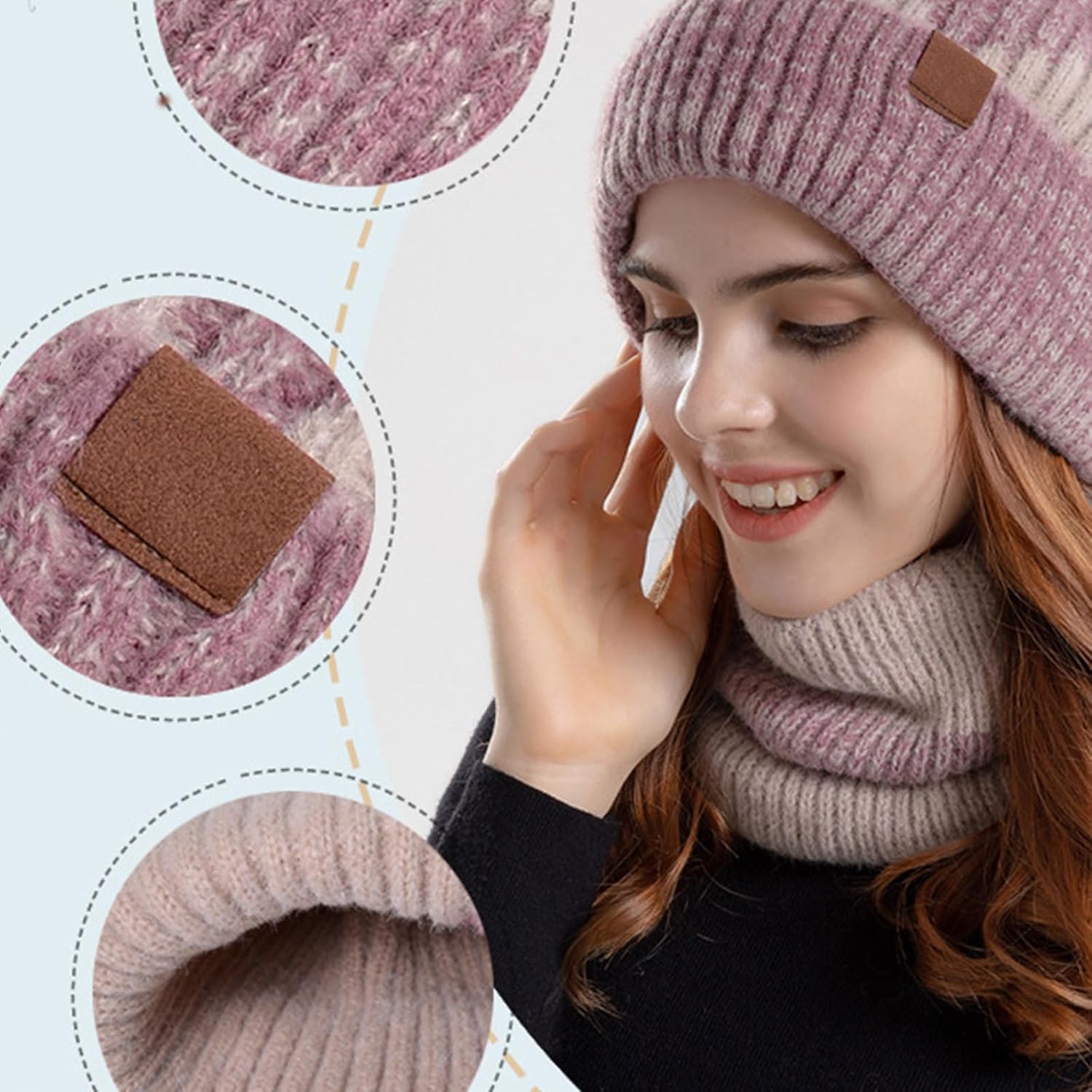 Unisex Warm Hat Neck Gaiter Warm Trapper for Skiing Skateboarding Thick Windproof Ushanka for Cold Weather Winter Knit Hat Fo
