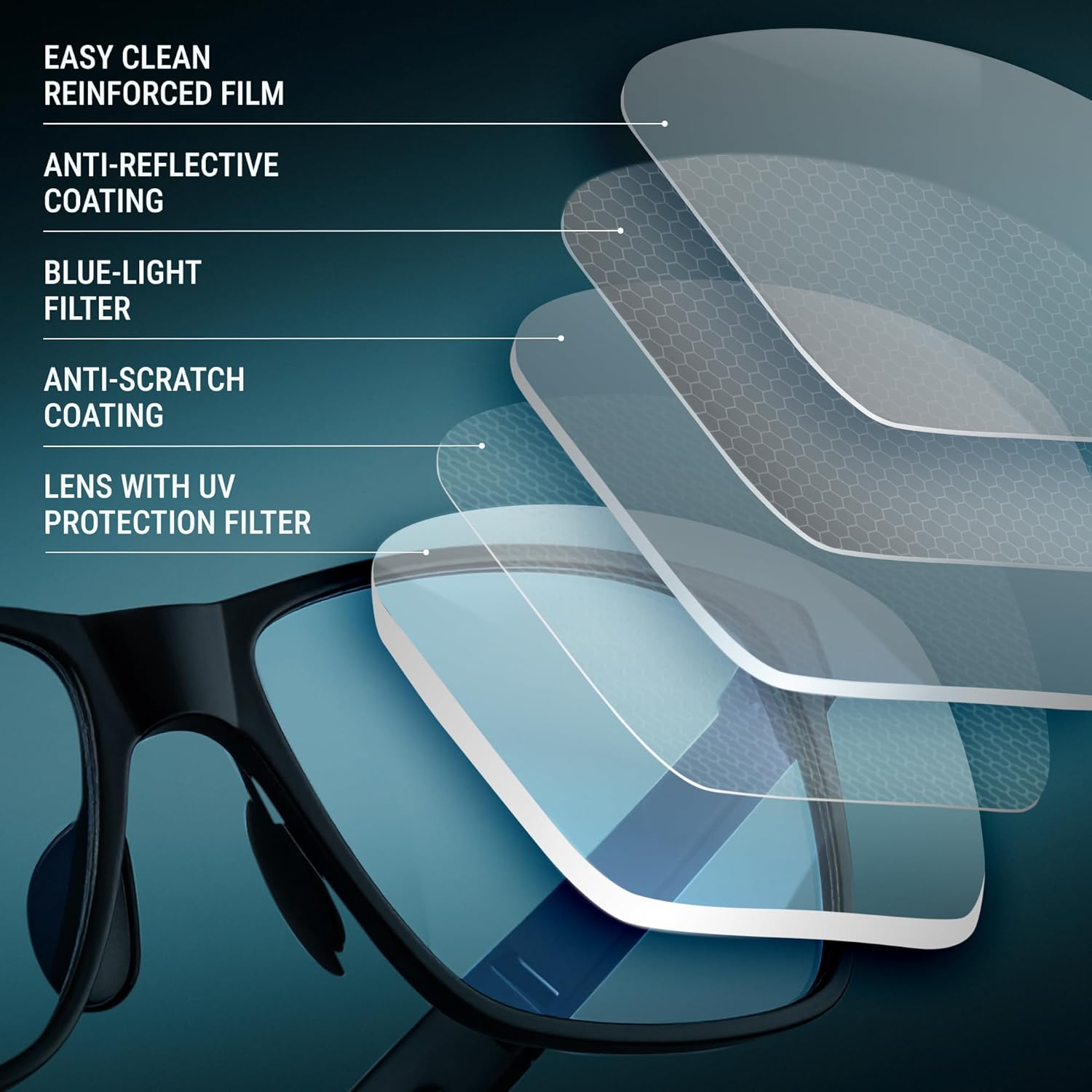 Carbon Blue Light Blocking Glasses Men for Computer, Gaming, Metal Frame Green Light Protection Night Driving Glasses for Man - Image 6