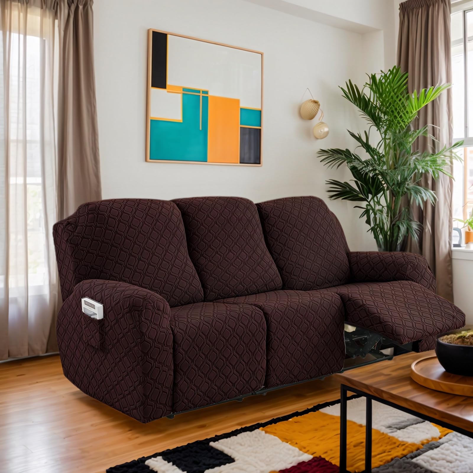 Housse de chaise inclinable en velours pour salon accueillant et cosy