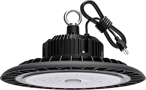 Luz LED de alta bahía de 150 W 21000 LM con enchufe de EE. UU., cable de 5000 K, luz diurna de 5000 K, resistente al agua IP65, no tenue, almacén