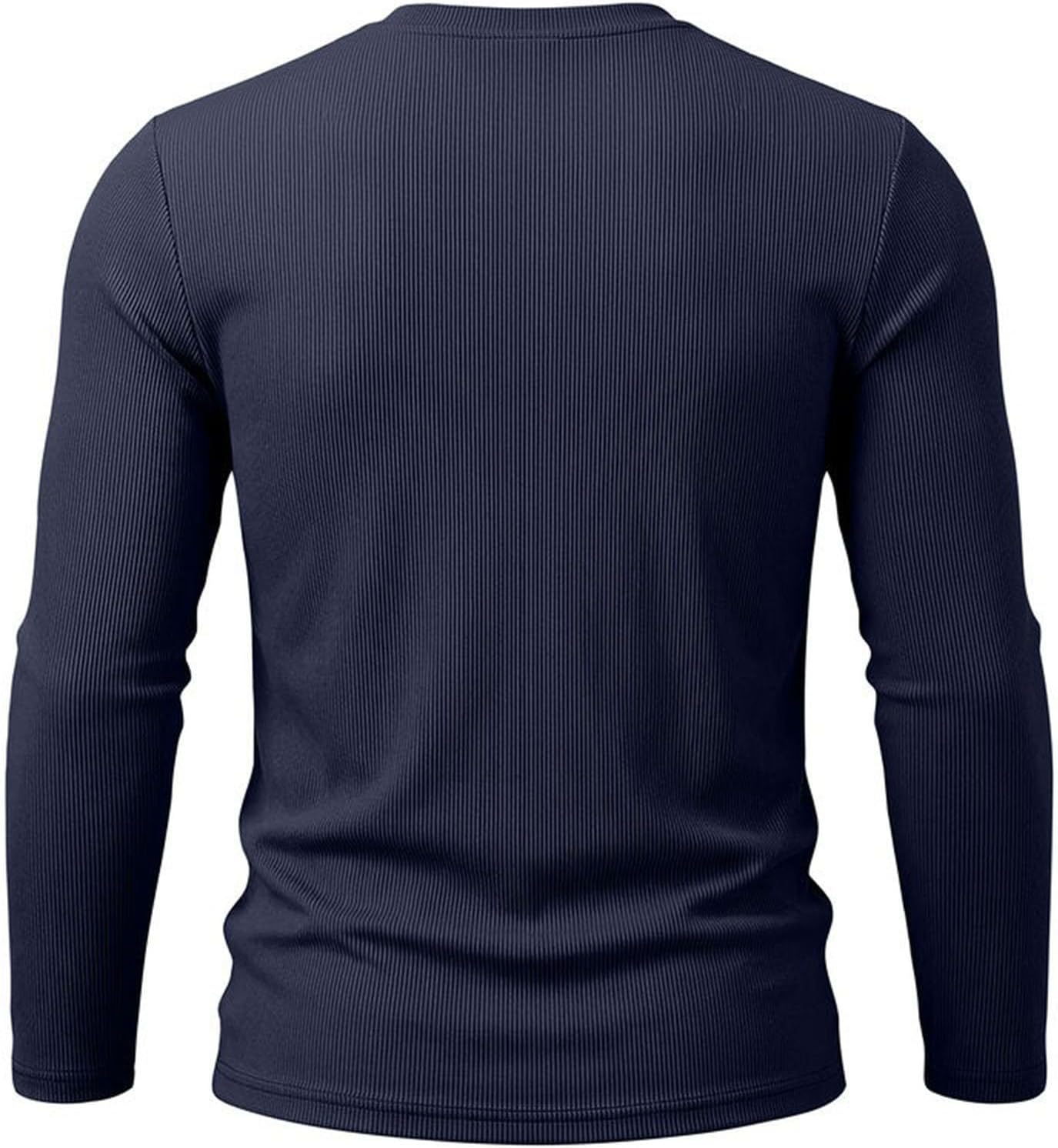 Men’s Ribbed Knit Long Sleeve Shirt Notch Neck Casual Tops | Slim fit ribbed knit shirt for casual wear, layering, office, date night, fall outfits and everyday comfort