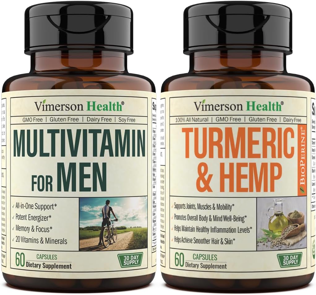 Vimerson Health Men's Multivitamin + Turmeric Hemp Bundle