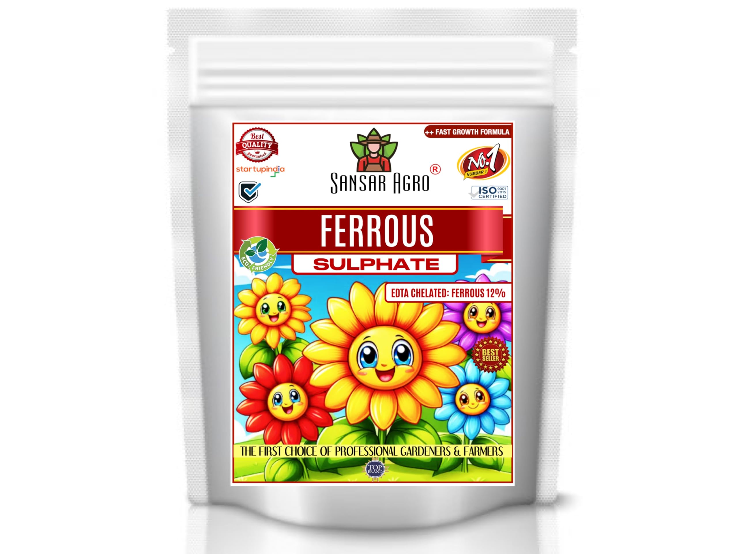 Sansar Agro® Chelated Ferrous Sulphate (FeSO4 - EDTA Chelated- 12%), Powerful Essential Organic Fertilizer For Overall Healthy And Fast Growth Of All Plants. (200 gm)-image-29