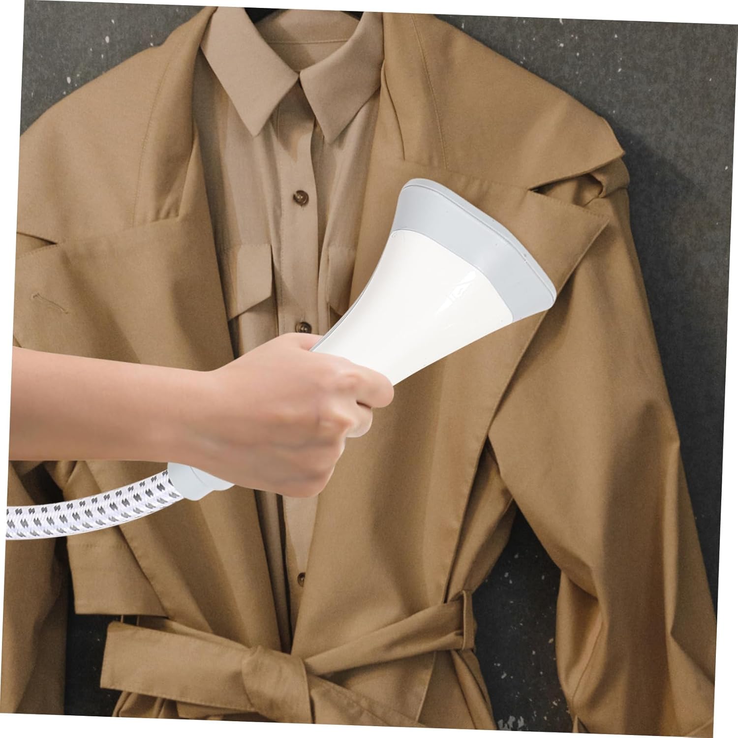 Replaceable Steam Press Nozzle with Long Hose Multi-use Steamer Accessory for Wrinkle Removal Various Fabrics and Construction