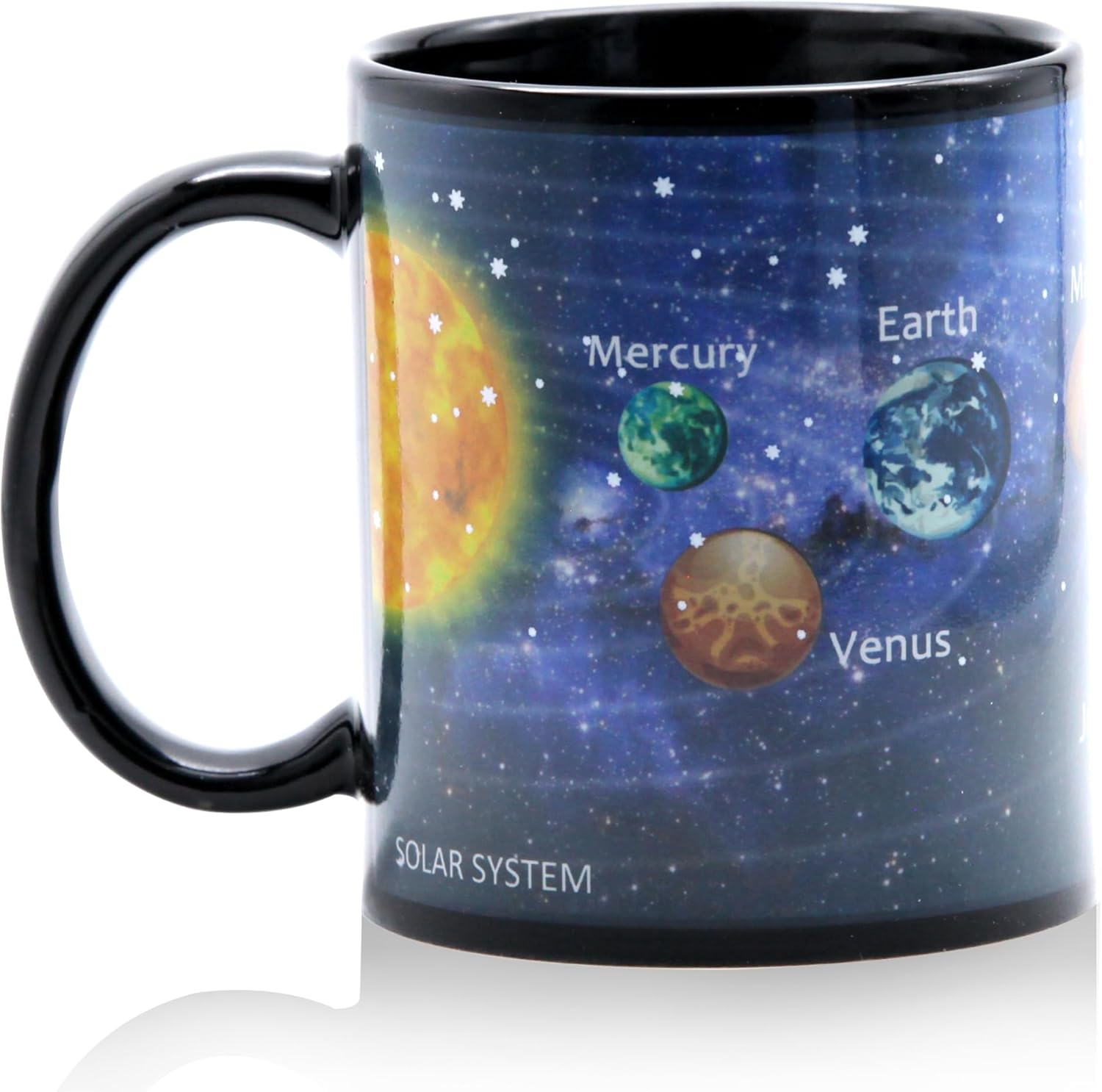 Color Changing Coffee Mug with Solar System Design - Astronomy Gifts for Kids, Students & Teachers - Space Themed Gifts - Heat Changing Mug Made of Premium Ceramic(12oz) (Blue) - Image 6