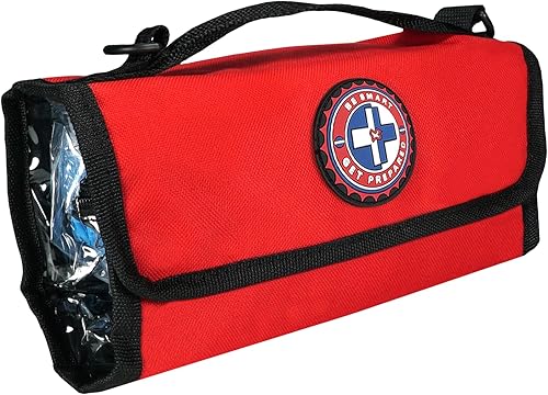 Miniatura 10 de Be Smart Get Prepared Kit de primeros auxilios deportivos de entrenador y equipo de 73 piezas en bolsa enrollable: limpiar, tratar, proteger cortes,