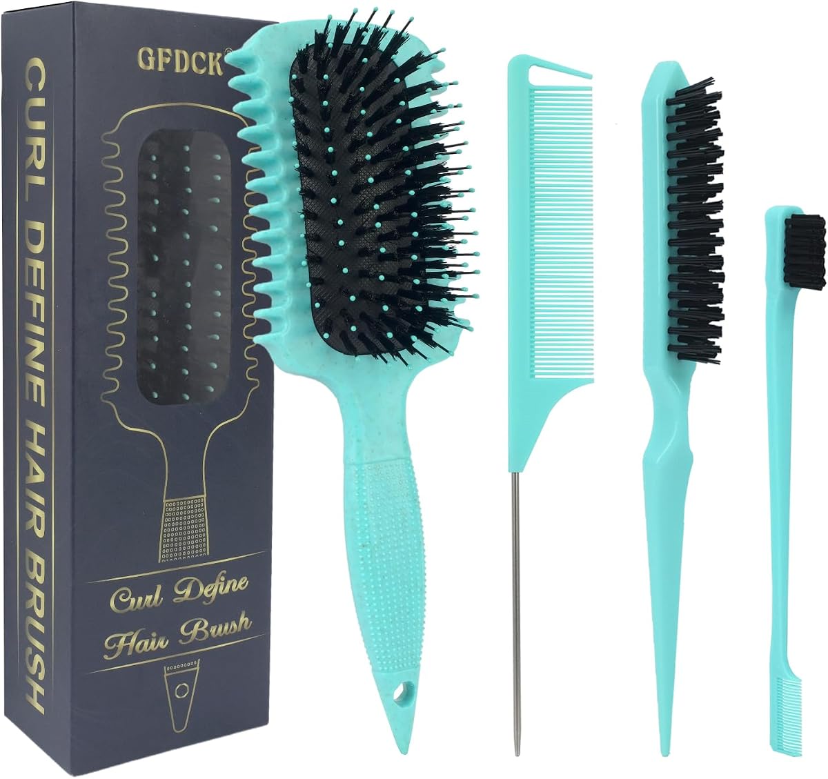 Cepillo para definir rizos, productos de cepillo para cabello rizado para desenredar sin esfuerzo, dar forma y peinar los rizos de hombres y mujeres en todo tipo de cabello húmedo o seco, reduce el encrespamiento