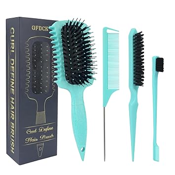 Curl Defining Brush, Curly Hair Brush Products for Effortlessly Detangling Shaping and Styling Womens Mens Curls on All Wet or Dry Hair Types, Reduces Frizz