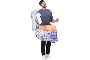 Adults Inflatable Toilet Costume, Blow Up Costume for Halloween and Parties