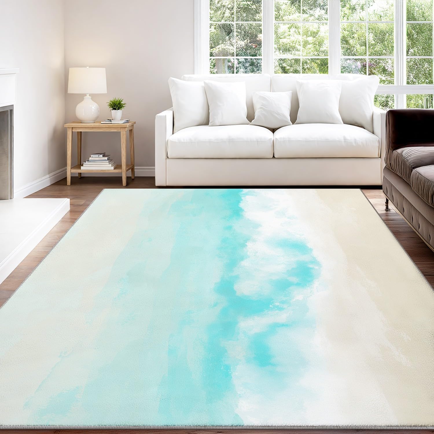 Tapis abstrait 180x270 cm lavable à poils courts pour chambre b-1104