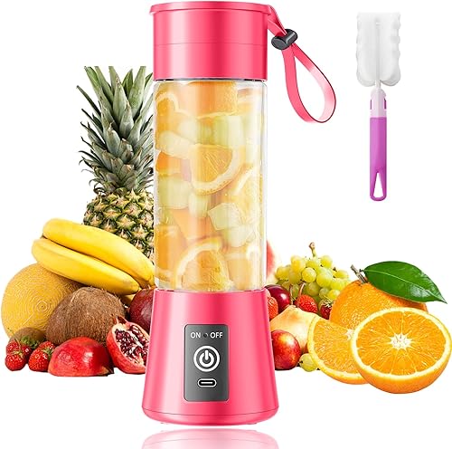 Licuadora portátil para batidos y batidos  2025 nueva licuadora inalámbrica de tamaño personal tipo C recargable por USB, taza de viaje libre de BAP