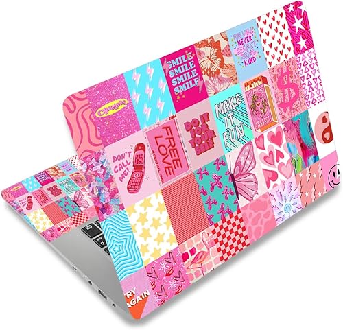 Miniatura 85 de Adhesivo para laptop de 12.1-15.6 pulgadas, calcomanía reutilizable universal de vinilo para laptop, protector de arte impermeable en color panal
