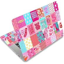 12.1-15.6 Inch Laptop Skin Decal, Universal Reusable Vinyl Laptop Cover Sticker, Waterproof Art Decal Protector - Pink Fashion Girl