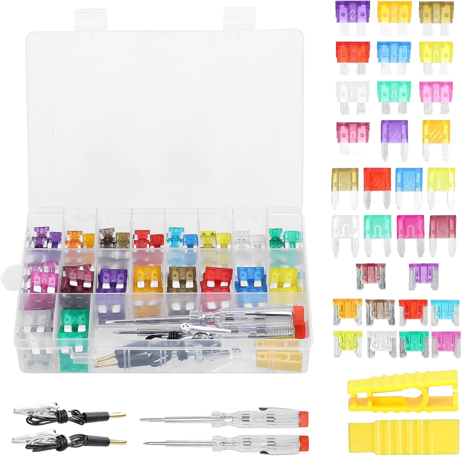 300Pcs Fuses Assortment Kit Eacam BladeType Automotive Fuses