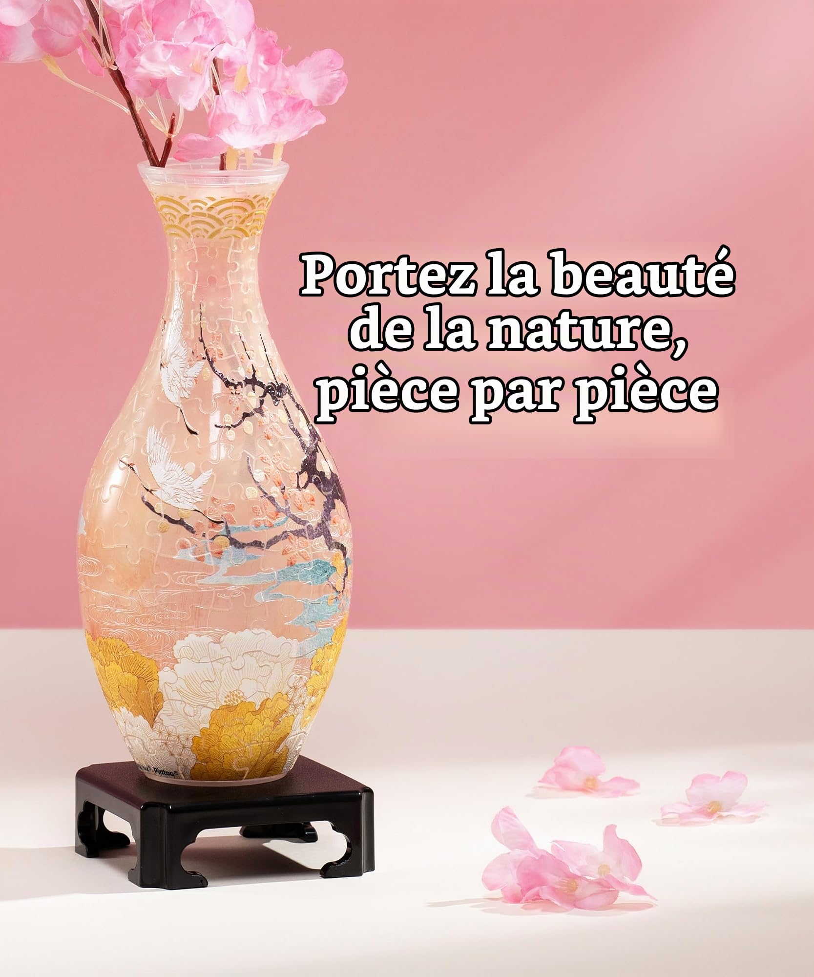 PieceRelax Puzzle 3D Vase en Fleurs - Spring Symphony [S1040], 160 pièces, Une idée de Cadeau Charmante pour Une décoration élégante