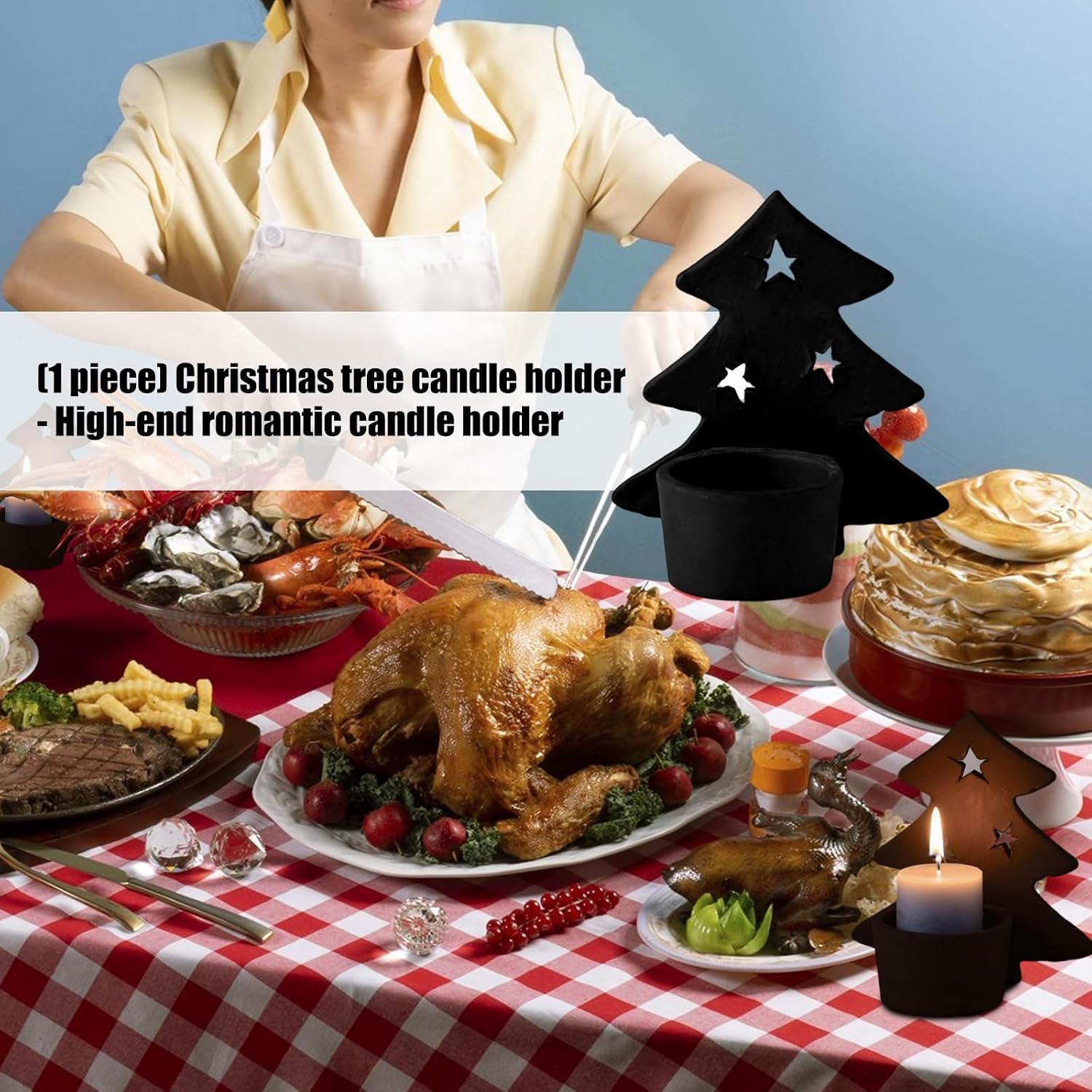 Metal Christmas Tree Tealight Stand Holiday Tabletop Centerpieces Votive Candleholder Holiday Festives Decoration Stable Base Holders