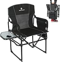Vista 9 de ROCK CLOUD Silla de camping plegable con bolsillo de almacenamiento y mesa auxiliar, sillas de campamento portátiles compactas al aire libre