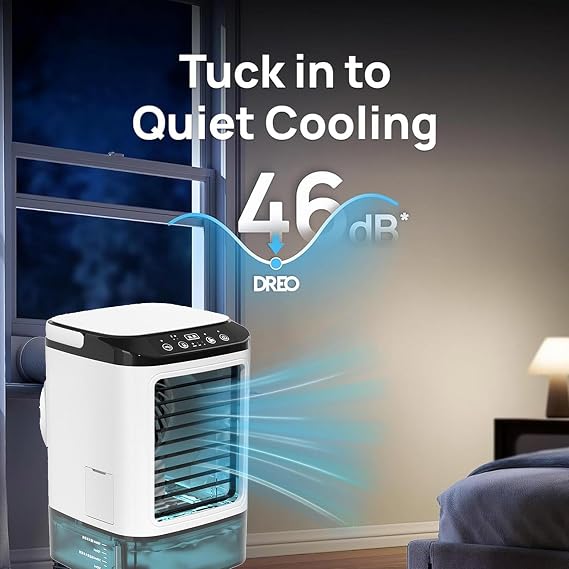 With Ice Box Air Cooler, Portable Cooler Fan Silent Atomization Tent Air Conditioner for Camping Air Cooler