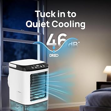 With Ice Box Air Cooler, Portable Cooler Fan Silent Atomization Tent Air Conditioner for Camping Air Cooler