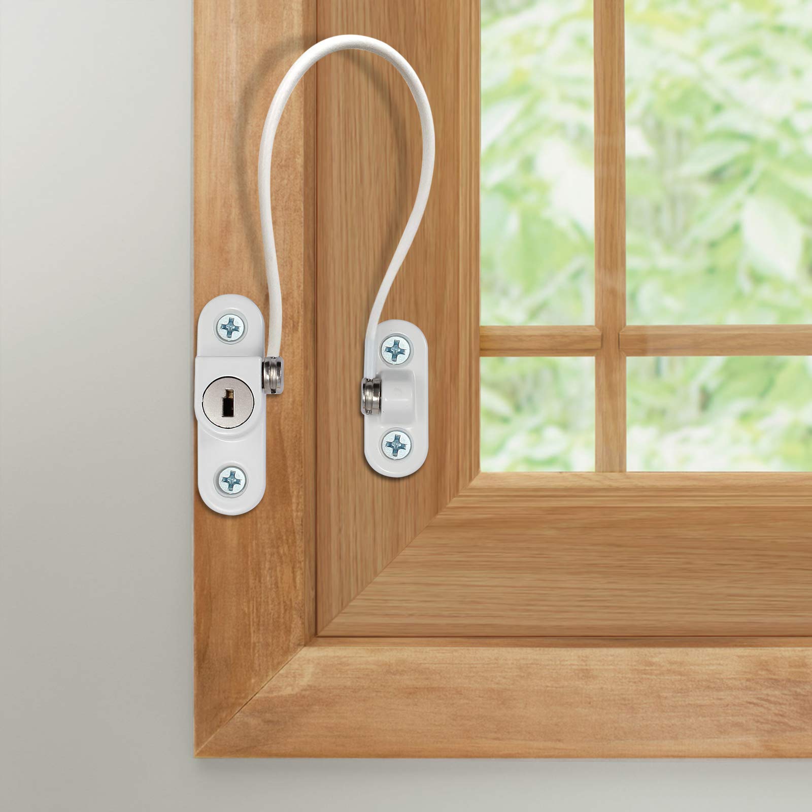 eSynic 4 PCS Window Door Lock Lockable Restrictor Child Baby Safety