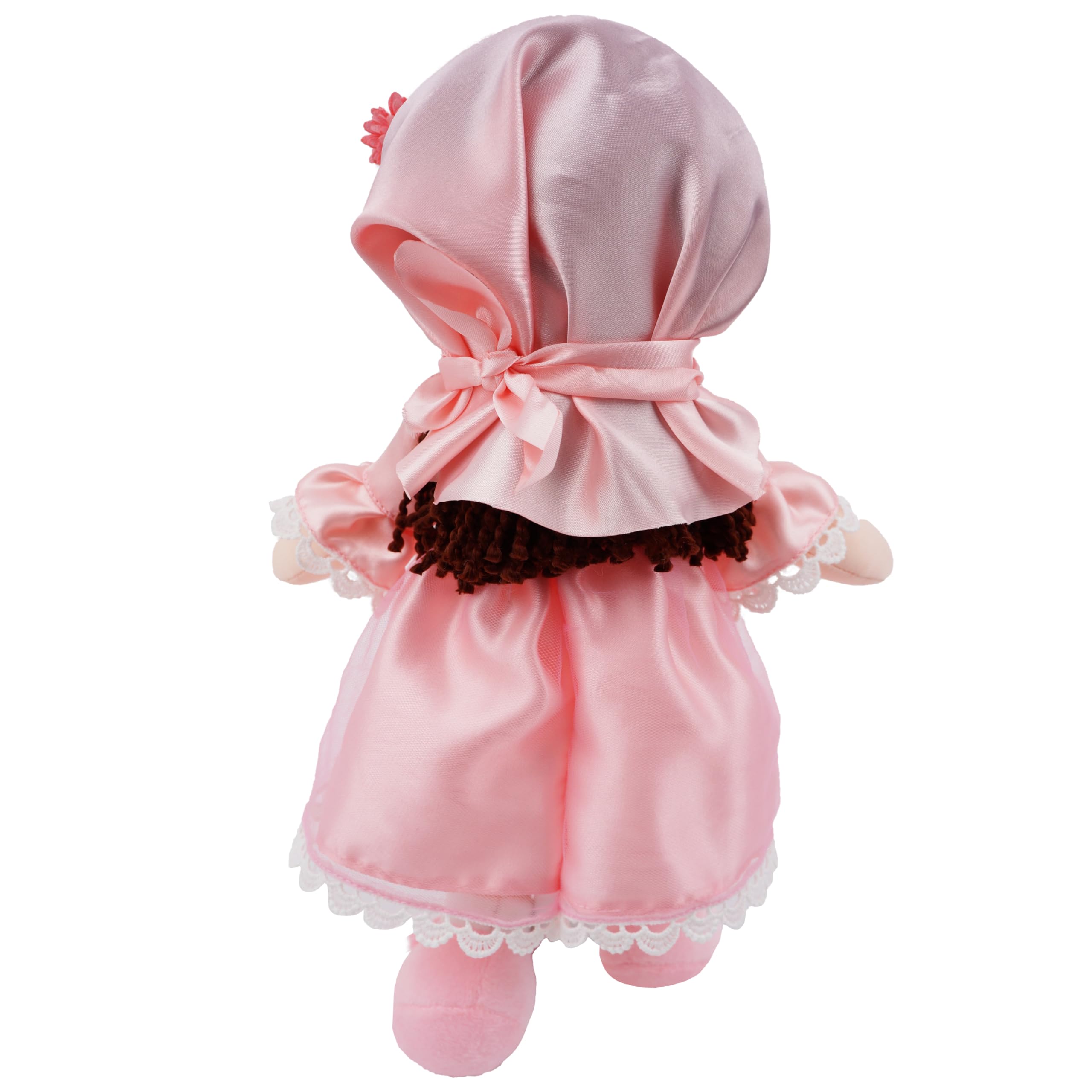 Lullaberry 35cm Snuggle Cutie Aisha - Muslim Hijab Doll - Soft Cuddly Plush Doll for Girls - Huggable Rag Doll - Ramadan Gift - Pink - Image 2