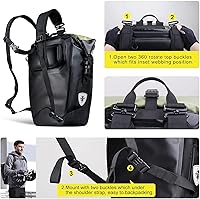 Vista 5 de HUNTVP Bolsa de Alforja para Bicicleta de 27L Mochila Multifuncional Bolsa de Bicicleta Ciclismo Bolsa de Maletero para Asiento Trasero de Bicicleta