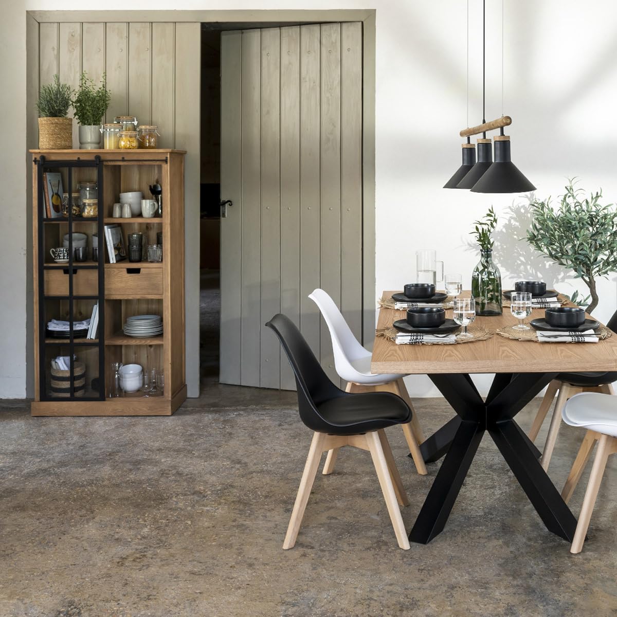 ATMOSPHERA CREATEUR D'INTERIEUR Vitrina Danik de 2 cajones