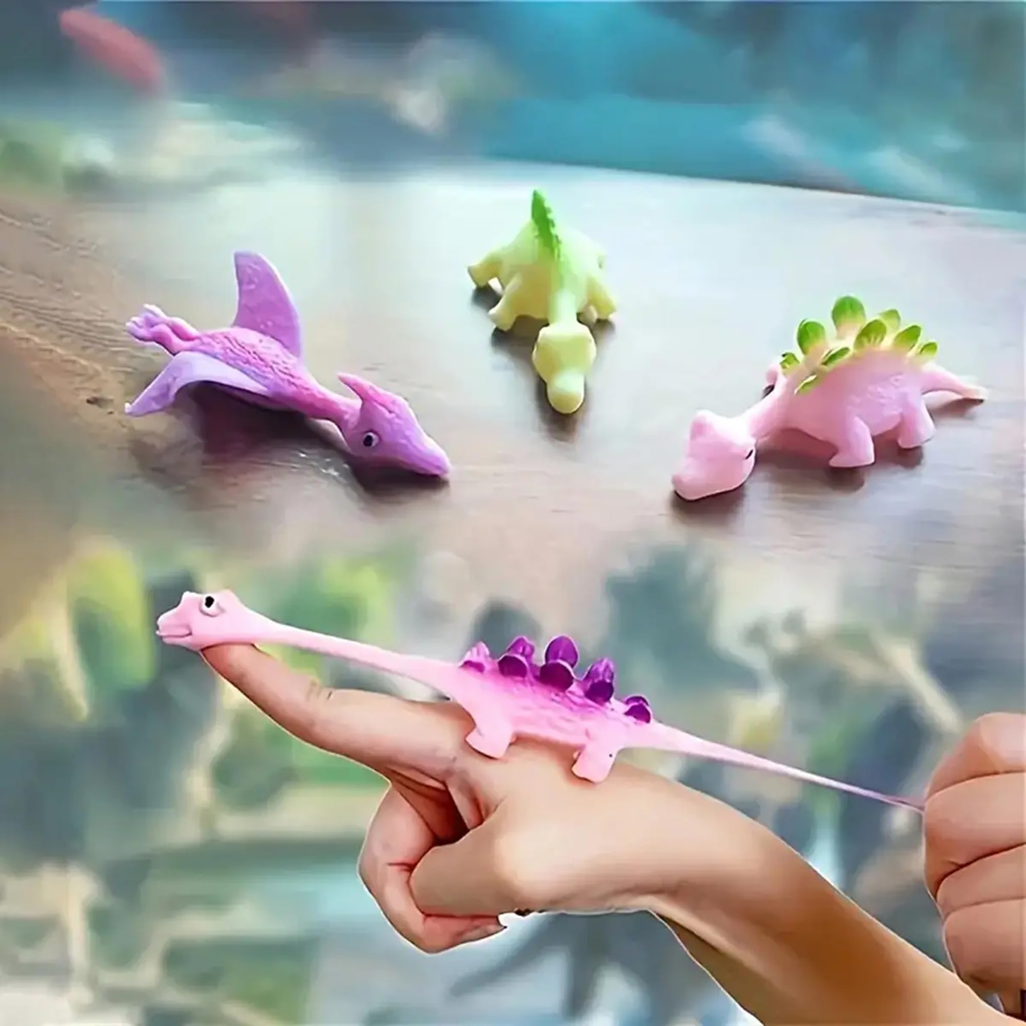 INCLUD Kids Slingshot Dinosaur Finger Toys - Pack of 5 | Fun & Educational Toy for Kids Boys & Girls 1