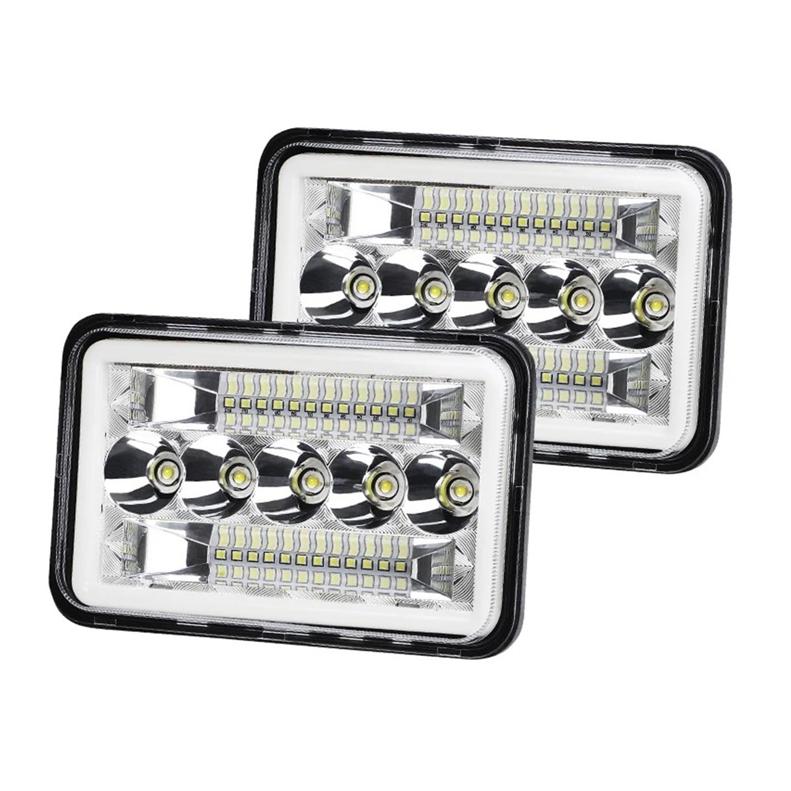 Faro LED Rectangular 4x6 para Suzuki DRZ y Motos Todoterreno con Luz DRL H4 7