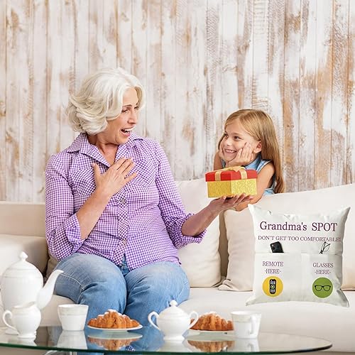 Vista 72 de ONFAON Juego de 4 fundas de almohada rojas con árboles de Navidad, 18 x 18 pulgadas, decoración de Navidad y vacaciones de invierno para sofá