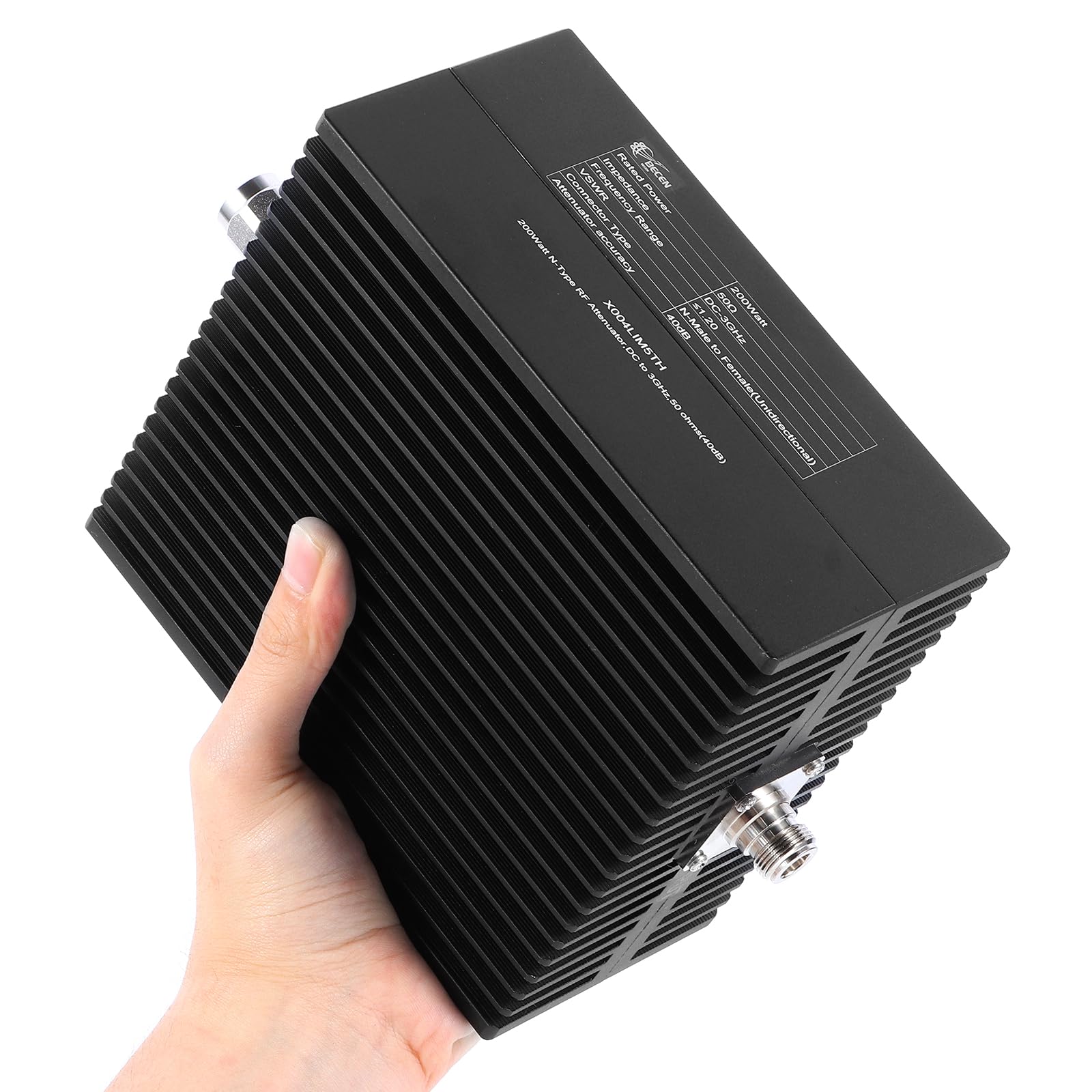 200 W N-Typ HF-Dämpfungsglied, DC bis 3 GHz, 50 Ohm, präzise einstellbarer Signalverlust für HF-Systeme, Testen, Broadcast und Kommunikation (40 dB)