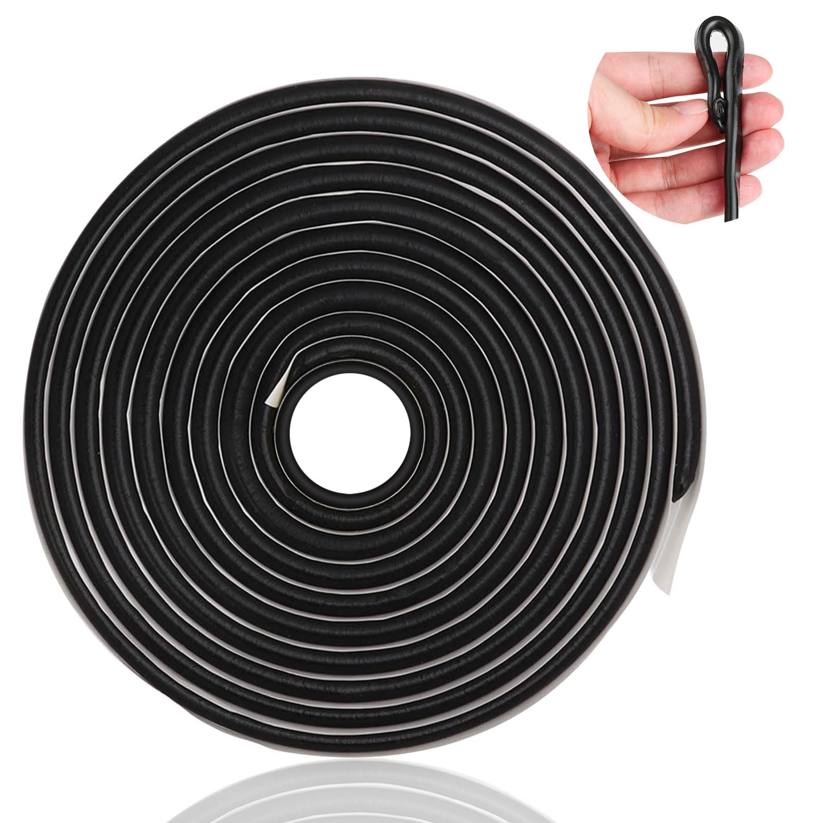 Butyl Round Cord Black, 8 mm x 5 m Butyl Rubber Tape, Waterproof Sealing Tape