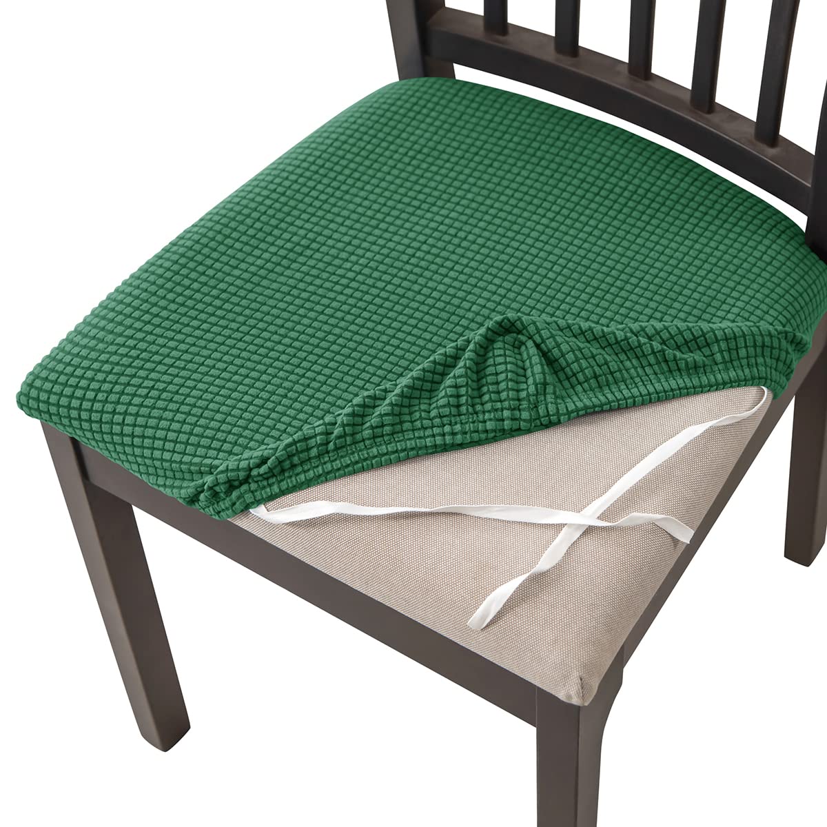 Set di 8 coprisedili elasticizzati in tessuto jacquard, rimovibili, lavabili, per sedie da pranzo, proteggono e decorano le sedie, facili da installare e pulire