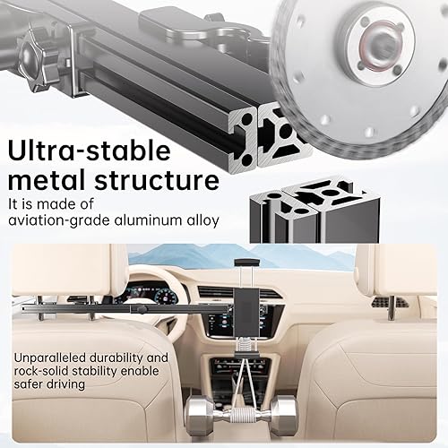 Miniatura 2 de Soporte universal para tablet para reposacabezas para accesorios de automóvil, hecho de aluminio de grado aeronáutico, soporte universal para tablet