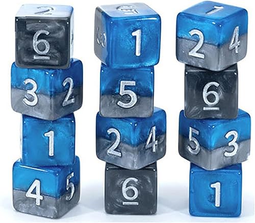 Gate Keeper Games & Dice The Heir Dice Pack  Juego de dados de 12 piezas, Gate Keeper Games, 12d6 azul y gris D6