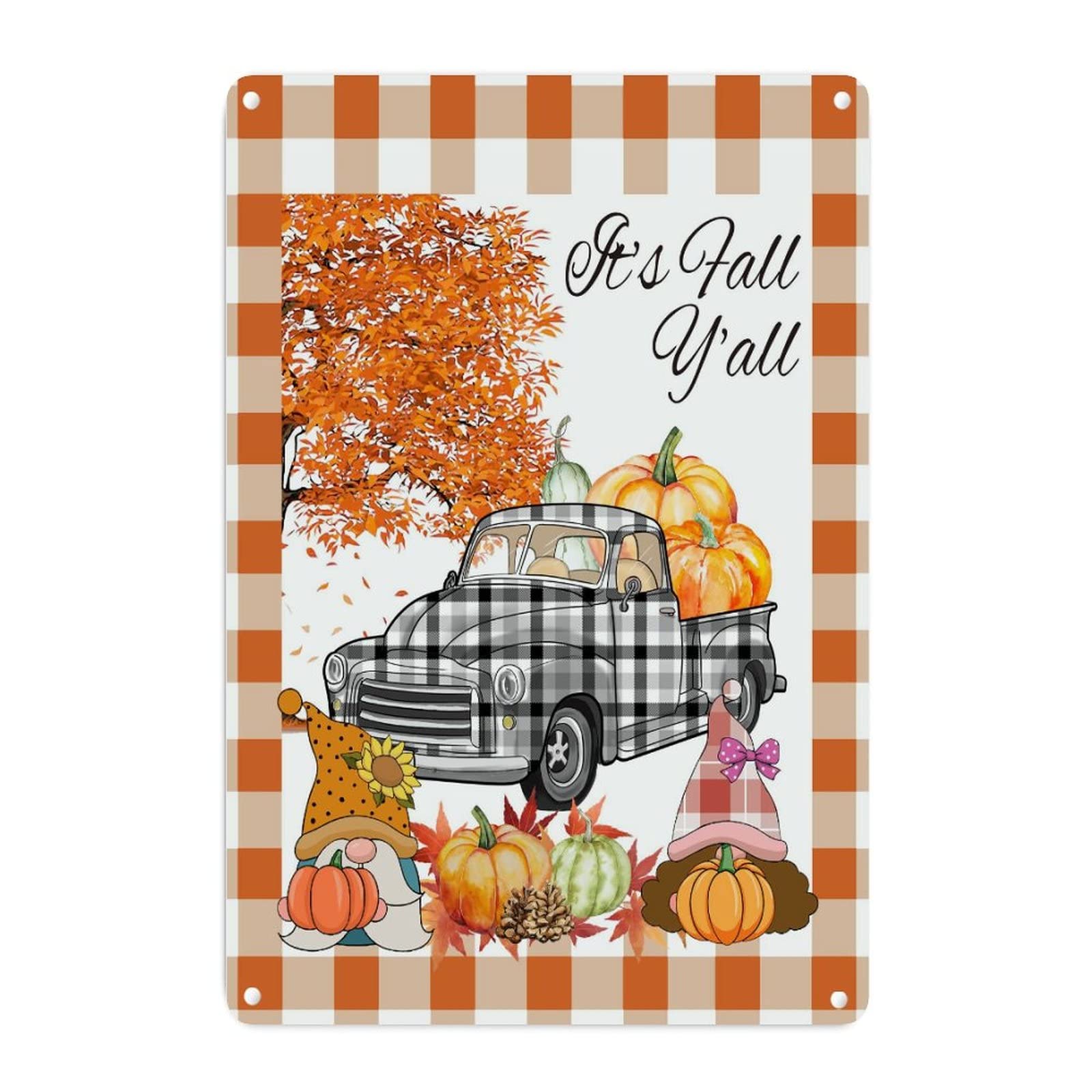 Décoration d'automne en métal format 45,7 x 30,5 cm pour salon