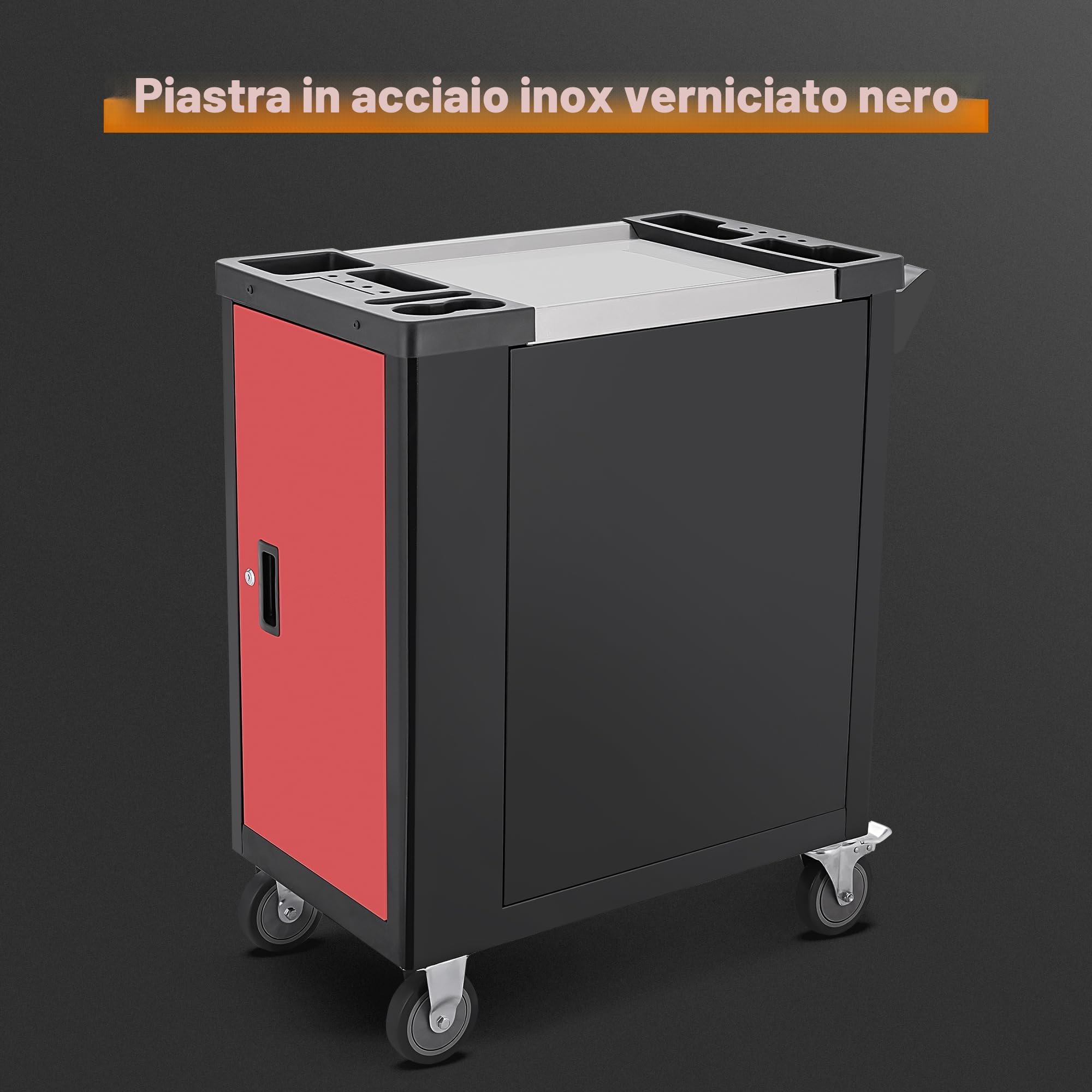 Carrello Portautensili XXL 7 Casetti 256 Pezzi Attrezzi Professionali Officina Casa