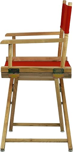 Miniatura 5 de Casual Home Director's Chair ,Natural Frame/Red Canvas,18" - Classic Height