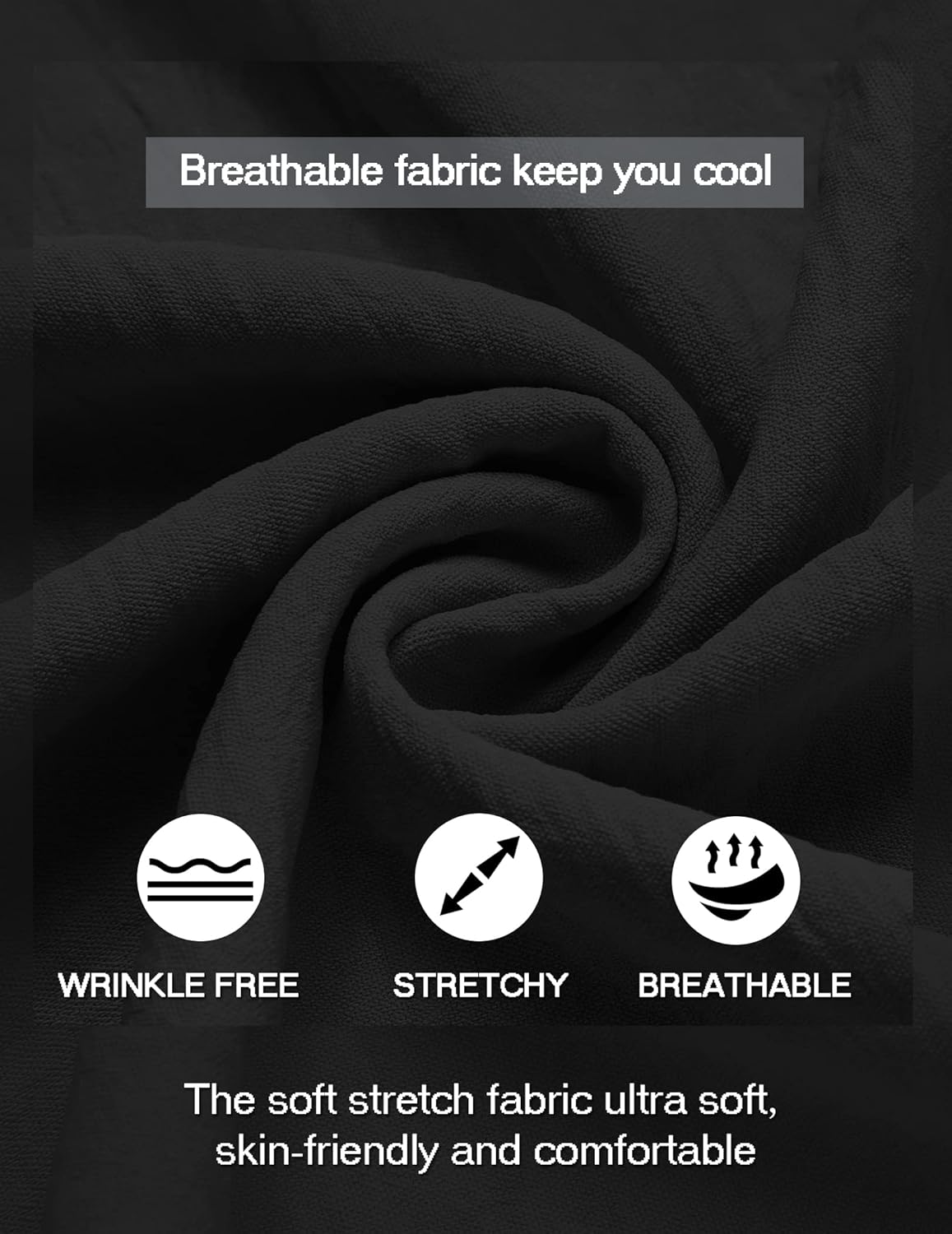 COOFANDY Men's Casual Henley Shirt Band Collar Short Sleeve Shirt Summer Beach Hippie T-Shirt - Image 4