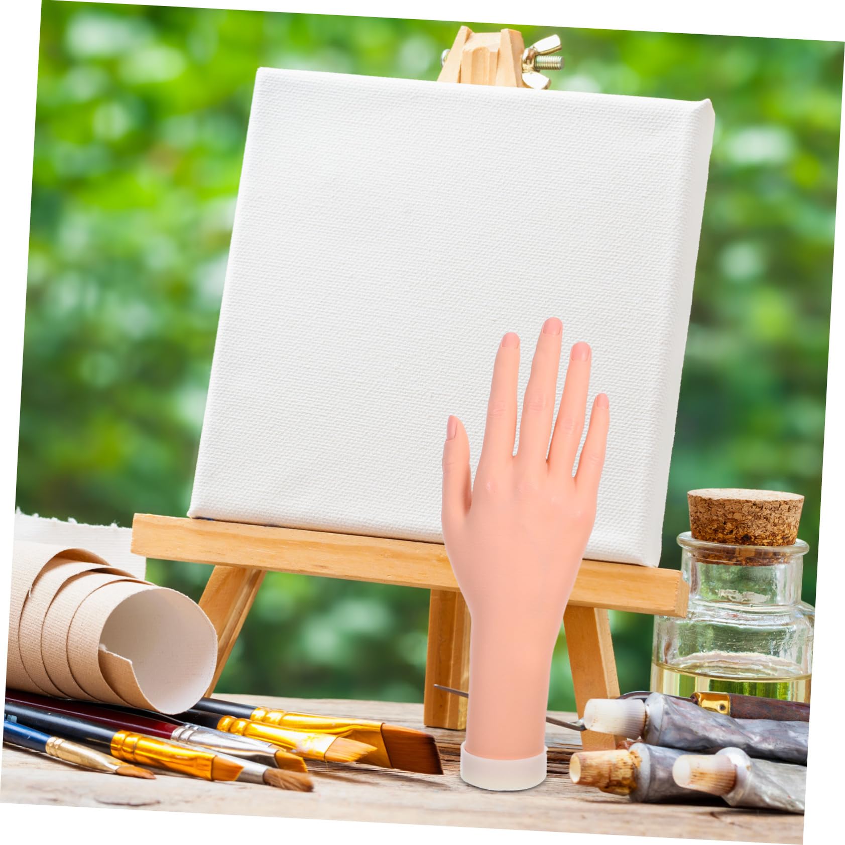 Manichino Mano Femminile Realistica Grandezza Naturale Modellino Flessibile per Esposizione Gioielli Pratica Nail Art e Fotografia Supporto da Tavolo Versatile per Artistico