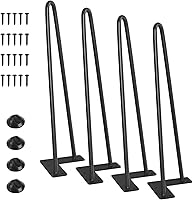 Vista 23 de SMARTSTANDARD Patas de muebles de horquilla de alta resistencia de 16 pulgadas, proyectos de bricolaje para el hogar de metal para mesitas de noche