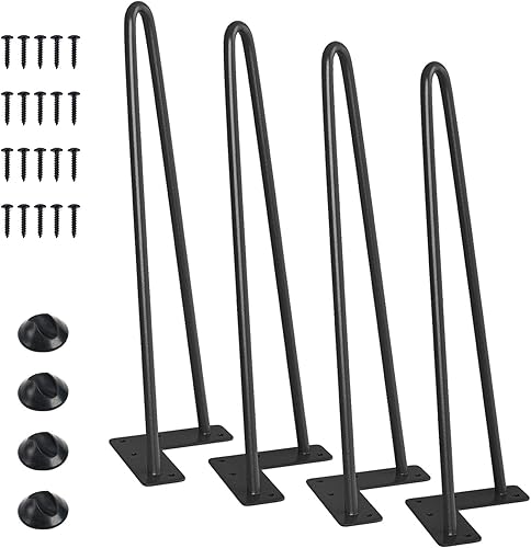 Miniatura 130 de SMARTSTANDARD Patas de muebles de horquilla de alta resistencia de 16 pulgadas, proyectos de bricolaje de metal para mesitas de noche, mesa de café