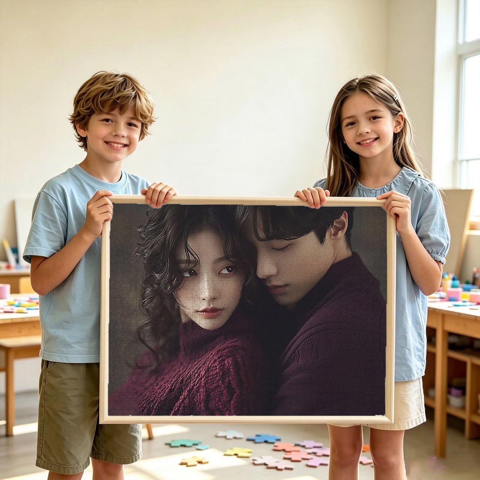 Spersonalizowane puzzle, niestandardowe drewniane puzzle fotograficzne